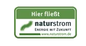 Hier fie&szlig;t Naturstrom Schild